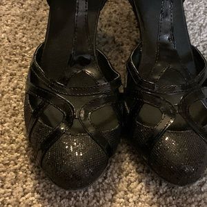 Sparkly Black 1” heels